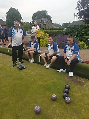 A Polmaise bowler in action during the Murray Cup on 21 June 2025