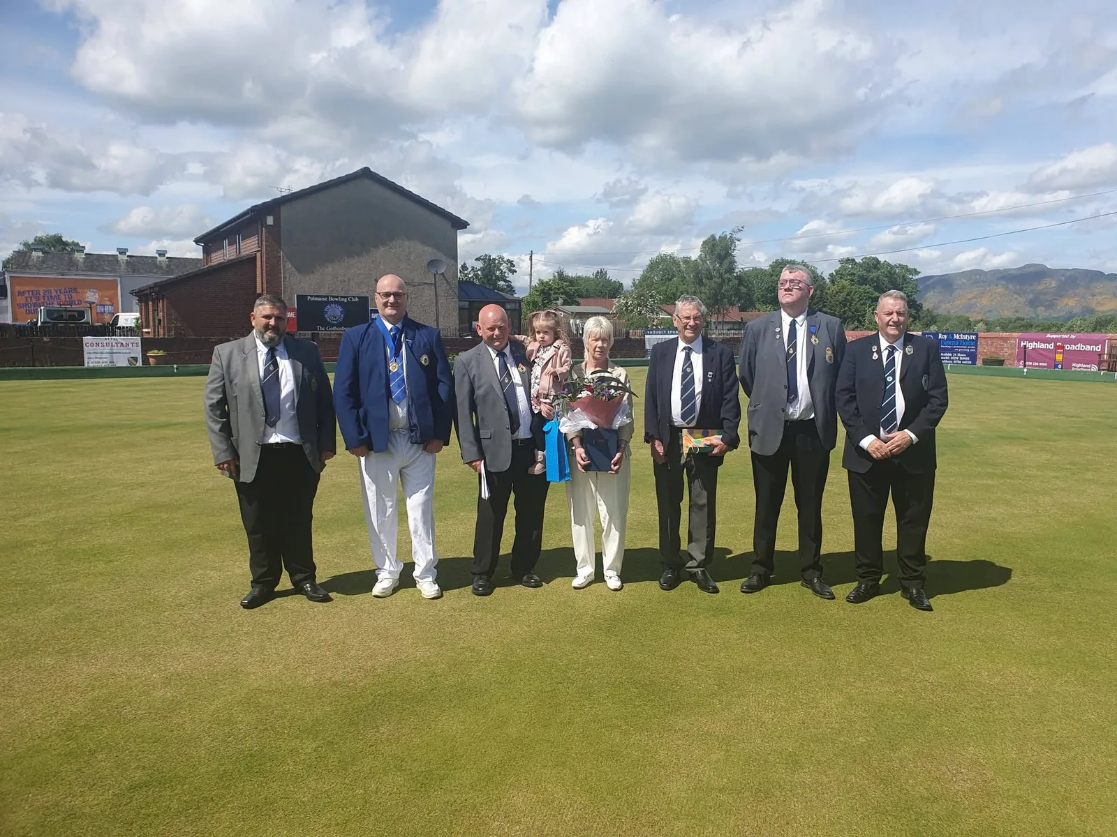 Sandy Deans marks his 300th county cap at Polmaise Bowling Club