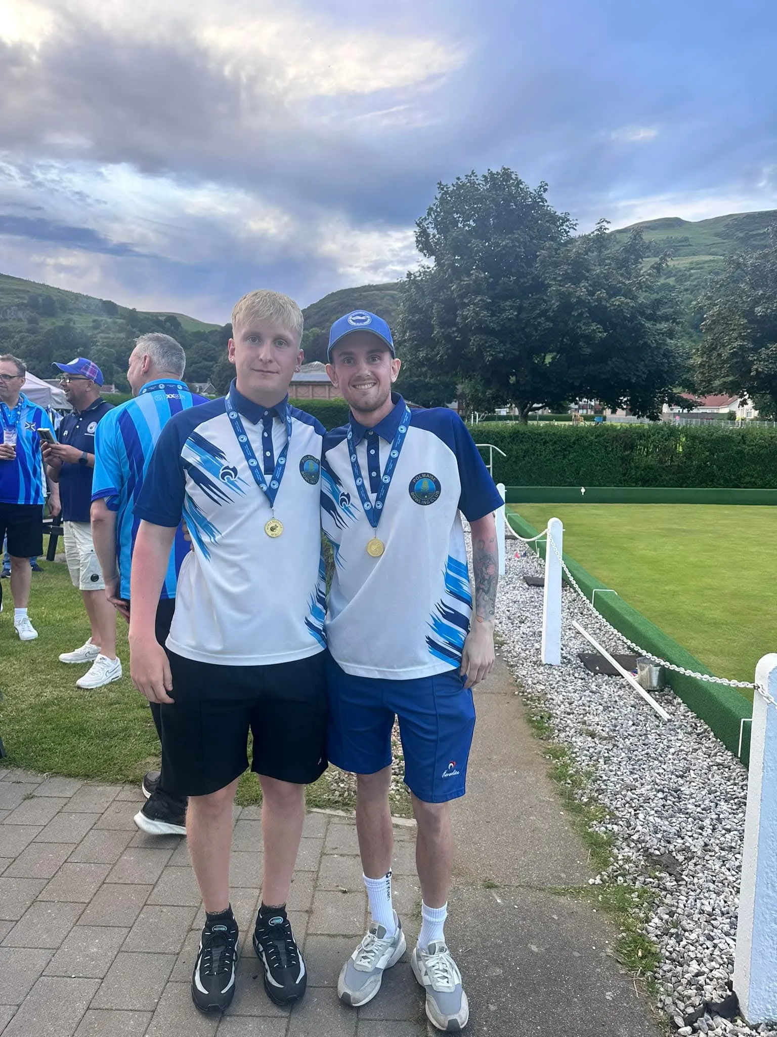 Champions! Aaron Furzer and James Craig proudly displaying their gold medals after their respective Area Final victories