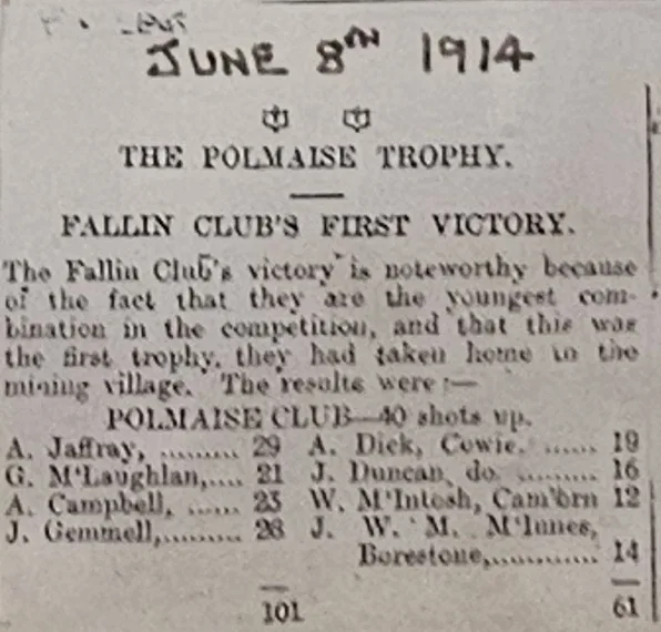 Original newspaper clipping from 1914
