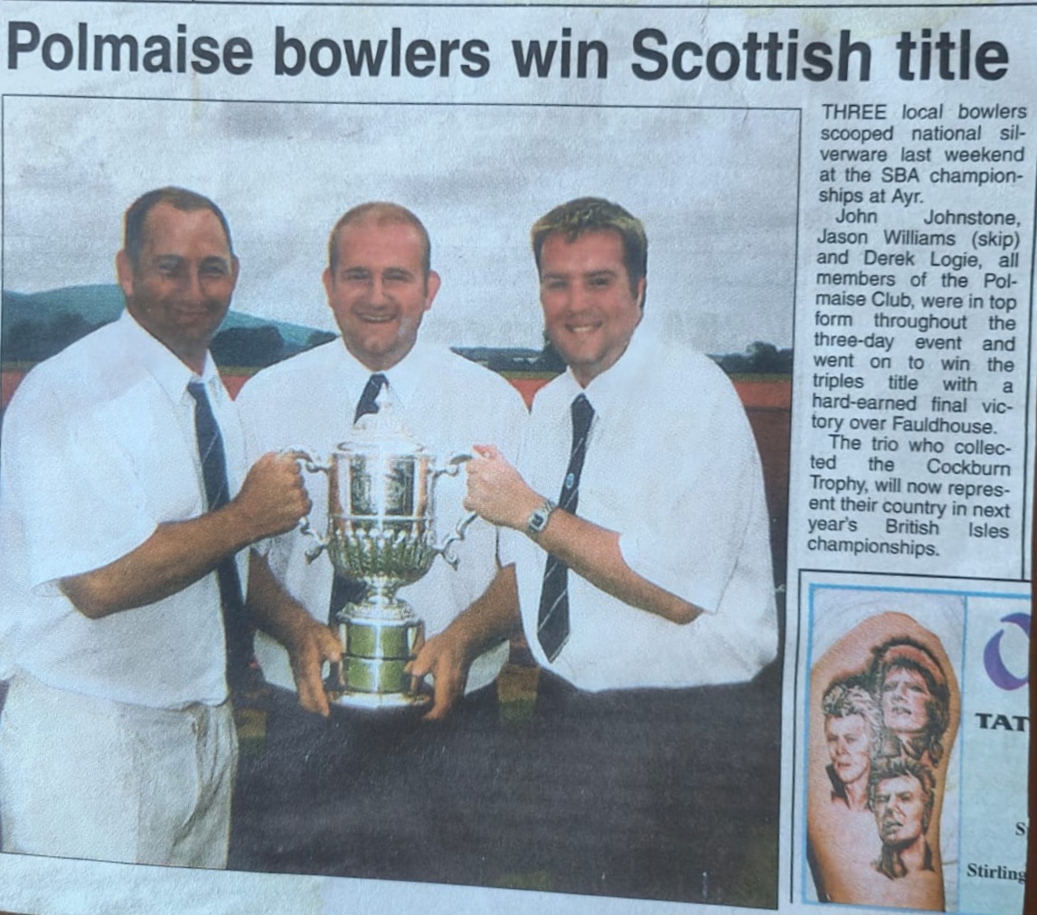 Polmaise Bowling Club - Scottish Triples Champions 2002