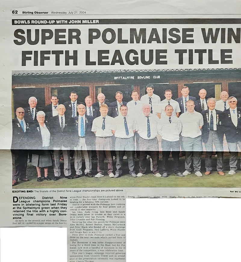 Polmaise Retain District Nine League